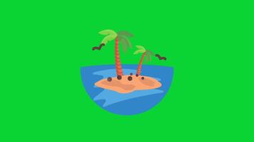 Botanical Garden Sticker collection, 3D Animation Green Screen, Element Stock Overlay 4k Cartoon Animation Stickers, Realistic running with loop animation chroma key, Green Screen Background video