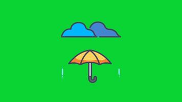 Seasons Sticker icons collection, 3D Animation Green Screen, Element Stock Overlay 4k Cartoon Animation Stickers, Realistic running with loop animation chroma key, Green Screen Background video
