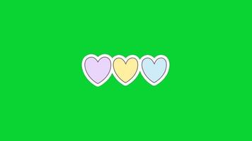 Spring Sticker icons collection, 3D Animation Green Screen, Element Stock Overlay 4k Cartoon Animation Stickers, Realistic running with loop animation chroma key, Green Screen Background video