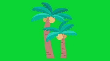 Summer Sticker icons collection, 3D Animation Green Screen, Element Stock Overlay 4k Cartoon Animation Stickers, Realistic running with loop animation chroma key, Green Screen Background video