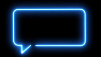 Colorful neon presentation frame, technology frame video