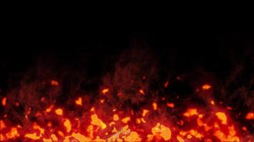 Fire flame overlay animation. Fire flame loop effect video