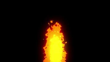 Fire flame overlay animation. Fire flame loop effect video