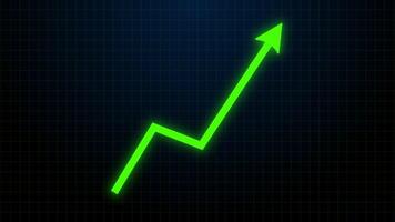 Business Line Graph Going Up Animation. Business Growth Line Graph Going Up. 4K Resolution video