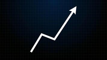 Business Line Graph Going Up Animation. Business Growth Line Graph Going Up. 4K Resolution video