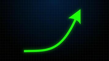 Business Line Graph Going Up Animation. Business Growth Line Graph Going Up. 4K Resolution video