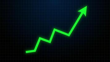 Business Line Graph Going Up Animation. Business Growth Line Graph Going Up. 4K Resolution video