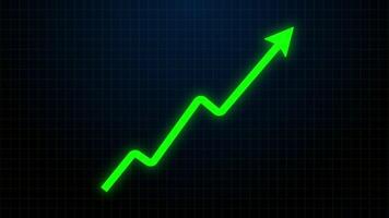 Business Line Graph Going Up Animation. Business Growth Line Graph Going Up. 4K Resolution video