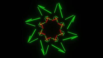 Green and Red Neon Movable Grid Lines Background VJ Loop in 4K video
