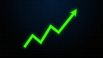 Business Line Graph Going Up Animation. Business Growth Line Graph Going Up. 4K Resolution video