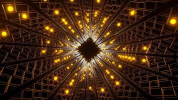 Orange and White Bright Glow Strobe Tunnel Background VJ Loop in 4K video