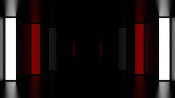 Corridor with Red and White Neon Stepped Walls Background VJ Loop in 4K video
