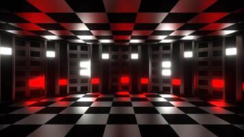 Red and White Neon Circular Light Strobe Effect Background VJ Loop in 4K video