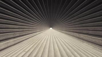 metal iron tunnel, loop animation video
