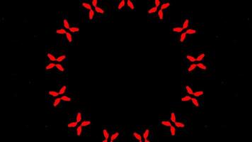 loop animation of colorful light circular pattern on black background video