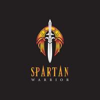 Spartan Warrior Emblem, A Bold Fusion of Ancient Valor and Modern Design vector