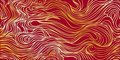 wavy wooden gradient line pattern on red background . vector