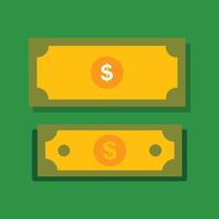 Dollar money currency icon. Simple flat style. Two pile of green dollar bills, paper money, cash payment, business concept vector