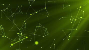 Plexus of abstract neon geometrical lines with moving triangles and dots. Motion. 3D colorful scientific background. video