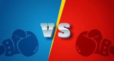 Illustration of a metallic vs letters and two boxing gloves on bright background. Letters VS from metal on bright background. Versus. vector