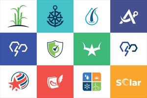 Creative modern minimal logo design collection set concepts for business brand website social use vector