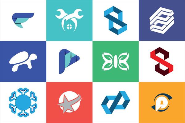 Creative Modern minimal logo design collection flat concept for business brand website social use