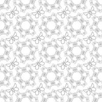 Seamless geometric black pattern in combinatorics style on a white background vector