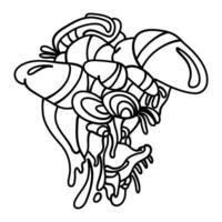 The Enigmatic Mushroom sketch features a mushroom with a mysterious facial expression, inviting interpretation and contemplation. Perfect for illustrations, art prints and home decor. vector