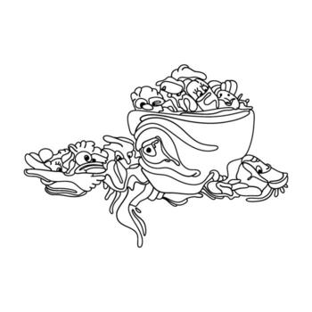 A playful mouse, adorned with a jaunty hat, clutches a delicate butterfly in its grasp. Their paths have crossed in a whimsical dance, one of curiosity and wonder vector