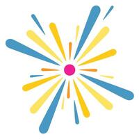 Abstract colorful fireworks vector