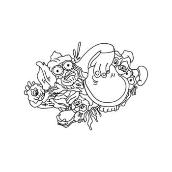 A playful mouse, adorned with a jaunty hat, clutches a delicate butterfly in its grasp. Their paths have crossed in a whimsical dance, one of curiosity and wonder vector