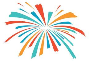 Abstract colorful fireworks vector