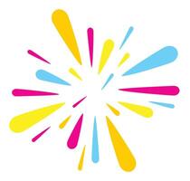 Abstract colorful fireworks vector