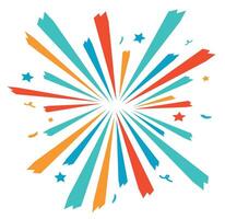 Abstract colorful fireworks vector