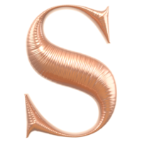 lettera S oro 3d rendere png
