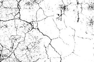 Grunge Texture of Cracked Rough Surface - Abstract Monochrome Cement Background Illustration Overlay Template vector