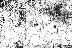 Grunge Texture of Cracked Rough Surface - Abstract Monochrome Cement Background Illustration Overlay Template vector