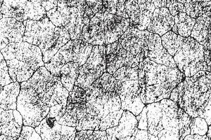 Grunge Texture of Cracked Rough Surface - Abstract Monochrome Cement Background Illustration Overlay Template vector
