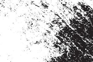 black grunge destressed texture on white background, grunge destress monochrome overlay background texture vector