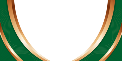 transparent dark green gold border frame background, elegant and luxurious png