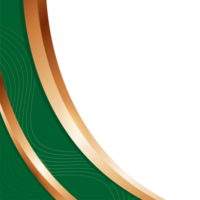 transparent dark green gold border frame background, elegant and luxurious png