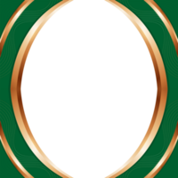 transparent dark green gold border frame background, elegant and luxurious png