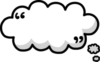 Black and white color speech bubble balloon with quotation marks, icon sticker memo keyword planner text box banner png