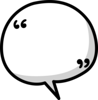 Black and white color speech bubble balloon with quotation marks, icon sticker memo keyword planner text box banner png