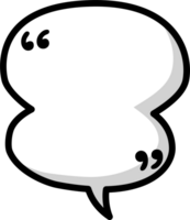 Black and white color speech bubble balloon with quotation marks, icon sticker memo keyword planner text box banner png