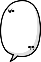 Black and white color speech bubble balloon with quotation marks, icon sticker memo keyword planner text box banner png