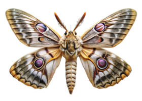 Mutated Moth With Malformed Wings and Asymmetrical Markings png