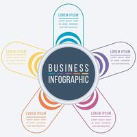 Infographic design 5 Steps, objects, elements or options business information template vector