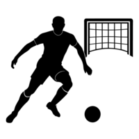gráfico negro silueta de un fútbol americano jugador con un pelota png
