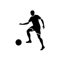 gráfico negro silueta de un fútbol americano jugador con un pelota png